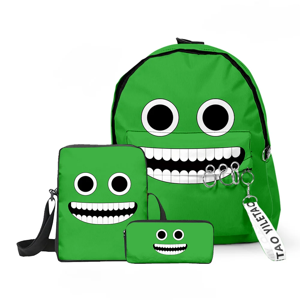 

Three-piece Game Surrounding Garten of Banban Banban Garden Primary and Secondary School Students Backpack Shoulder Pencil Case