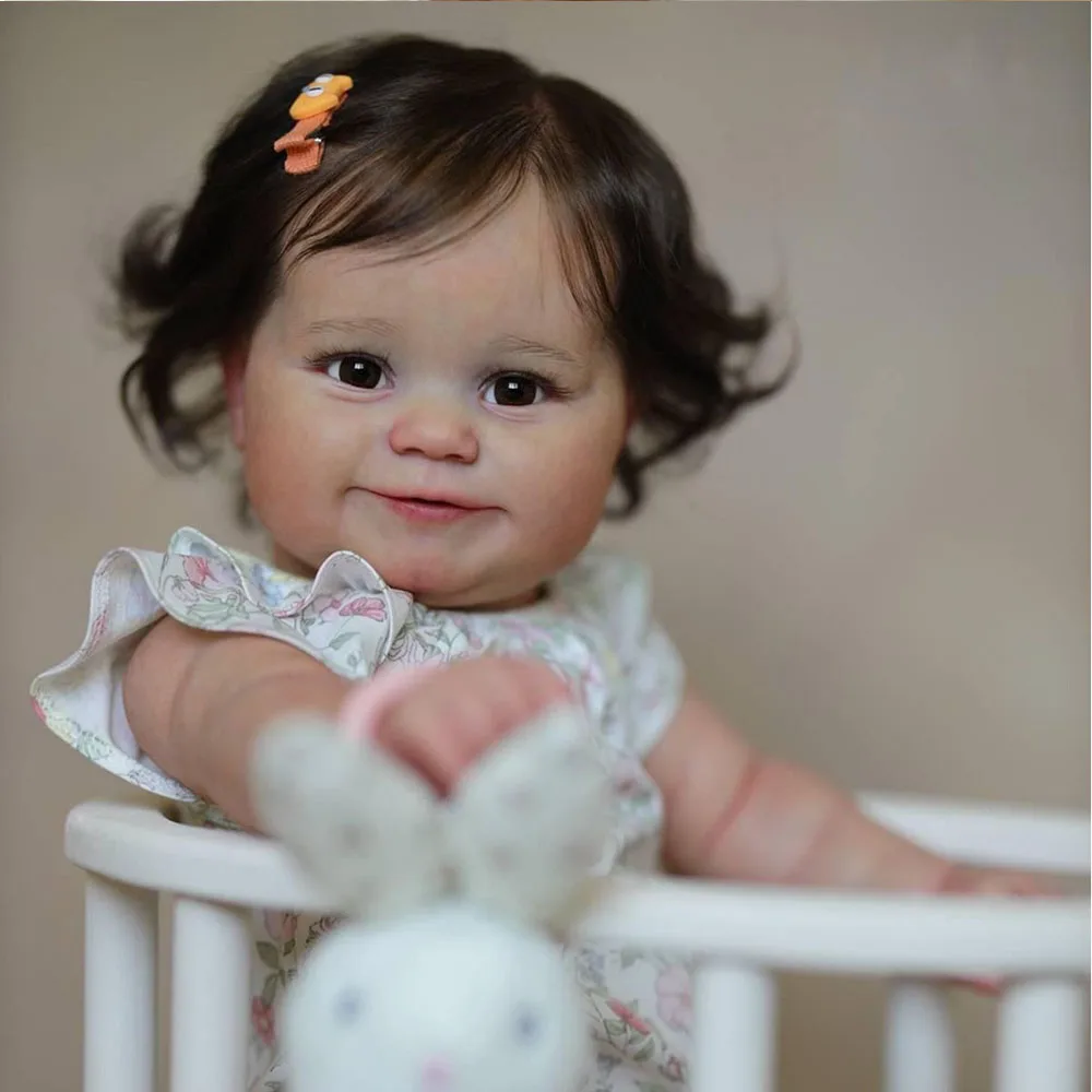 

60CM Huge Baby Reborn Doll Maddie Girl Toddler Hand-Detailed Painted with Visible Veins Lifelike 3D Skin Tone Toy Gift