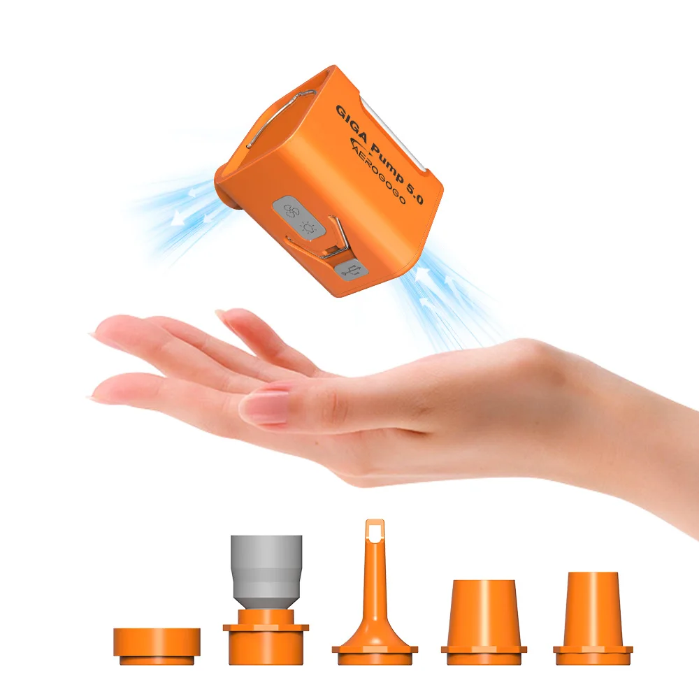 Aerogogo GIGA PUMP 5.0 Portable 5kPa Air Pump Inflate Deflate and Light Functions for Ultralight Outdoor Camping air pump electric air pump