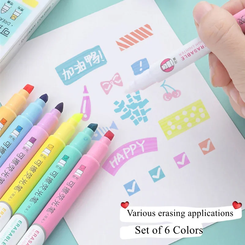 Set di evidenziatori cancellabili a 6 colori - immagine 5