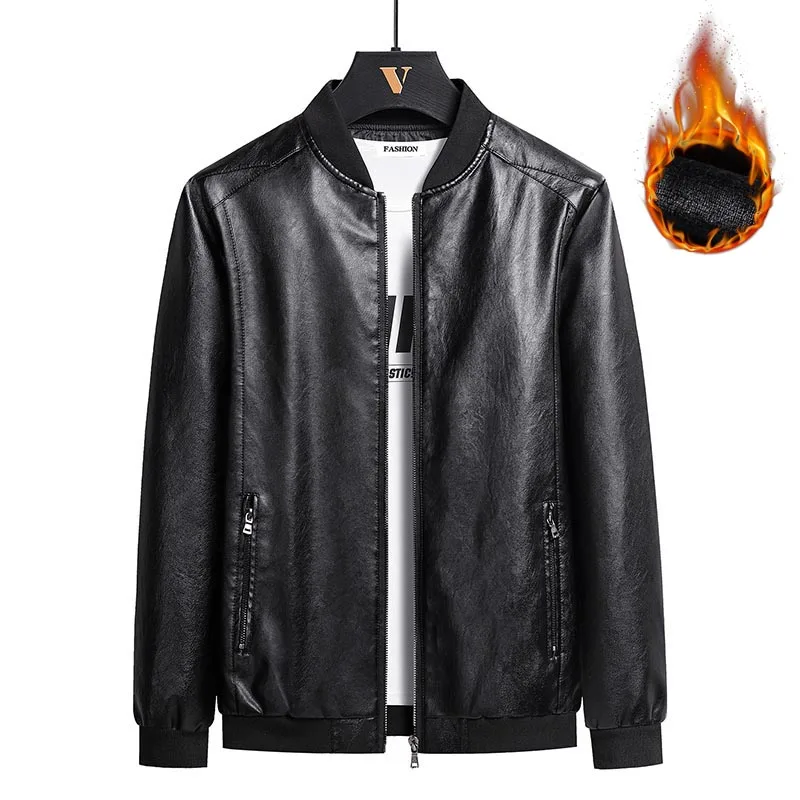 Chaqueta De cuero para Hombre, abrigo holgado De talla grande 7XL, 8XL, otoño