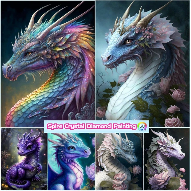 5d Diamond Painting Color Dragon  Diamond Painting Cartoon Dragon -  Diamond Painting - Aliexpress