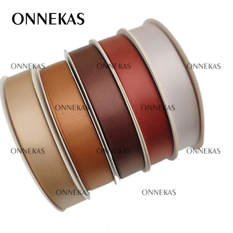 (ON SALE) 5/8" 16mm Silk Ribbon / Double Sided Satin Ribbon for Crafts / Fabric Satin For Sewing Double Face Tape