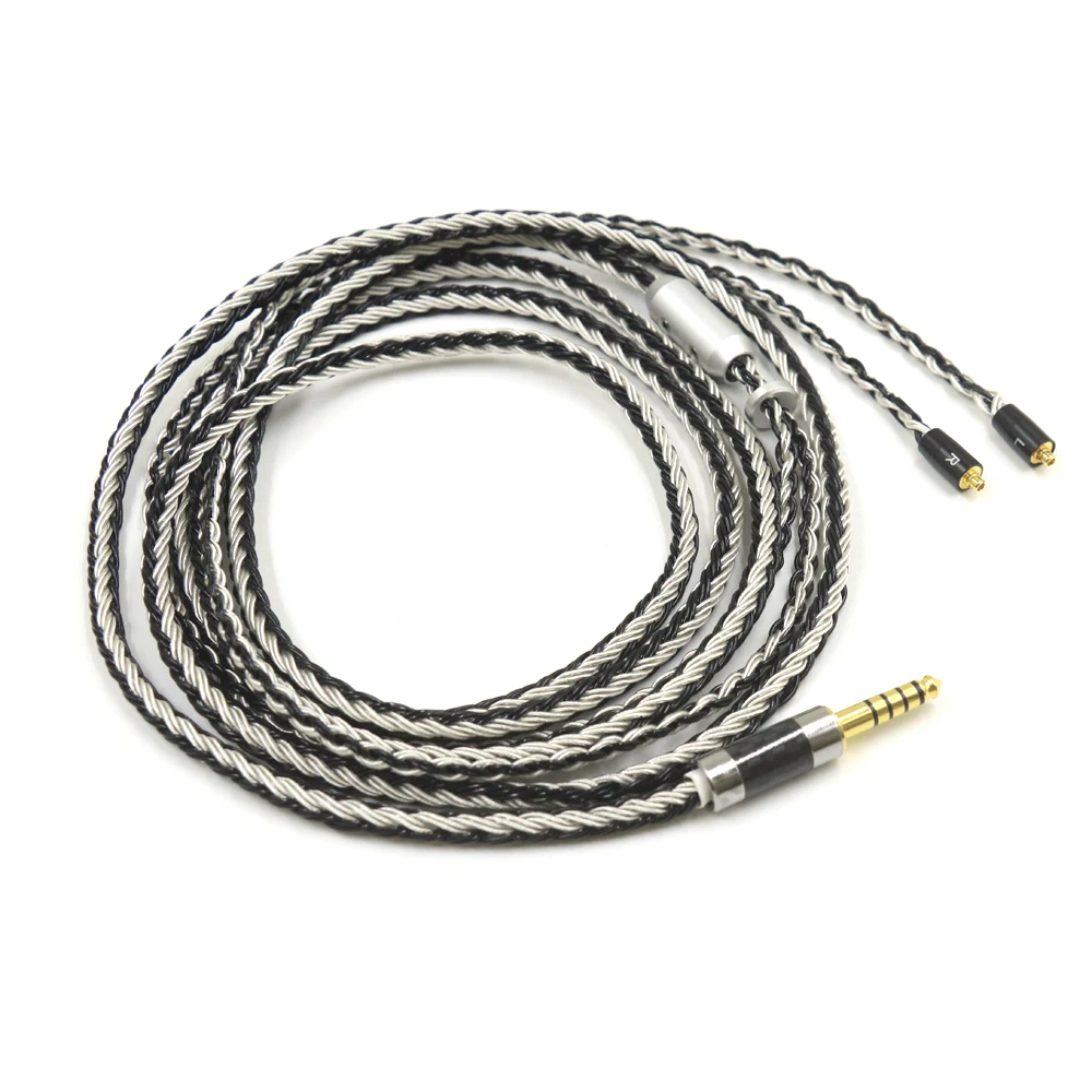 

16 Core 3.5mm 2.5mm 4.4mm XLR Silver Plated Earphone Cable For AKG N5005 N30 N40 MMCX Sennheiser IE300 IE900