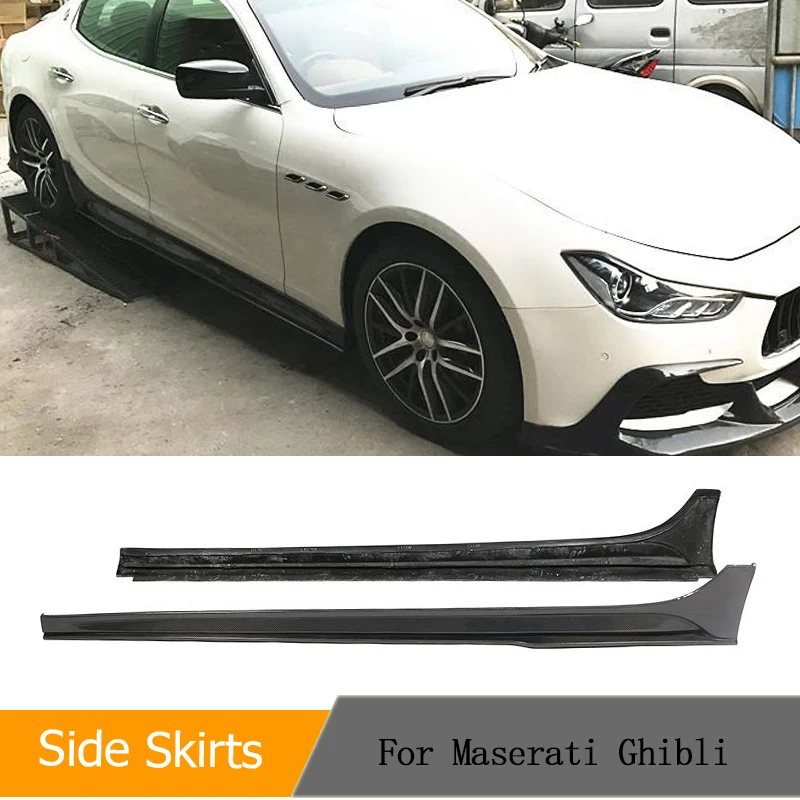 

Carbon Fiber Car Side Skirts Extensions For Maserati Ghibli Sedan 4-Door 2014-2019 Racing Side Door Bumper Apron Lip Body Kits