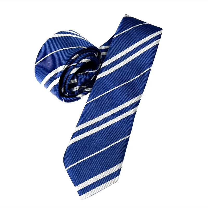 Casual Twill Tie Magic College Slytherin Ties Cosplay Costume Accessories Malfoy Stripe Style Necktie Prop Halloween