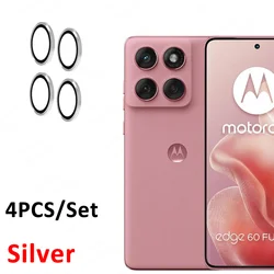 Enhanced Camera Lens Protector Cover for Motorola Edge 60 Fusion 5G - Durable Metal and Glass Design (Silver 01)