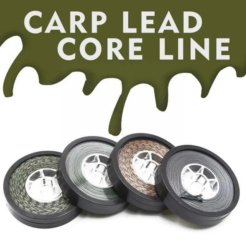 10m Carp Covered Leadcore Wire Fishing Braid Line 25LB Braid 45LB