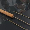Cigar Pass Needle Retro Brass Portable Dredge Drilled Smoking Tool Gadget Tool 3