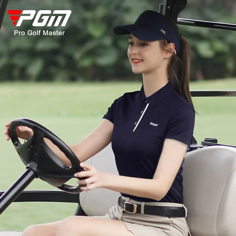 PGM Summer Women Golf Short Sleeved T Shirts Ladies Sports Slim Clothes Quick Dry Breathable Tennis Clothing YF486 3 PGM Summer Women Golf Short Sleeved T Shirts Ladies Sports Slim Clothes Quick Dry Breathable Tennis Clothing YF486 3