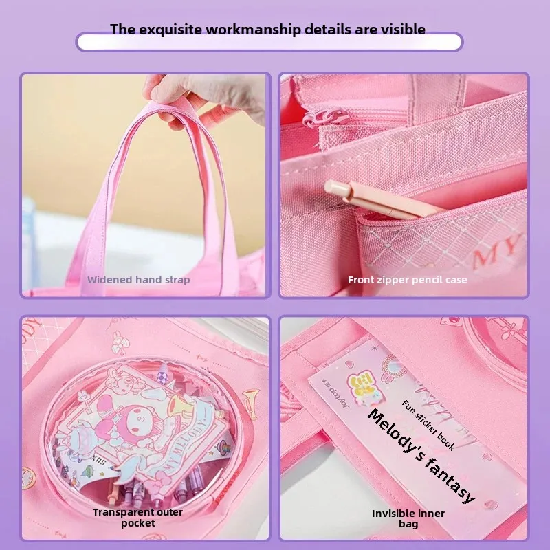 Study Bag School Bag Handbag Book Carrier Tutoring Class for Girls Primary School Students Chinese Brand Motorcycle Gear
