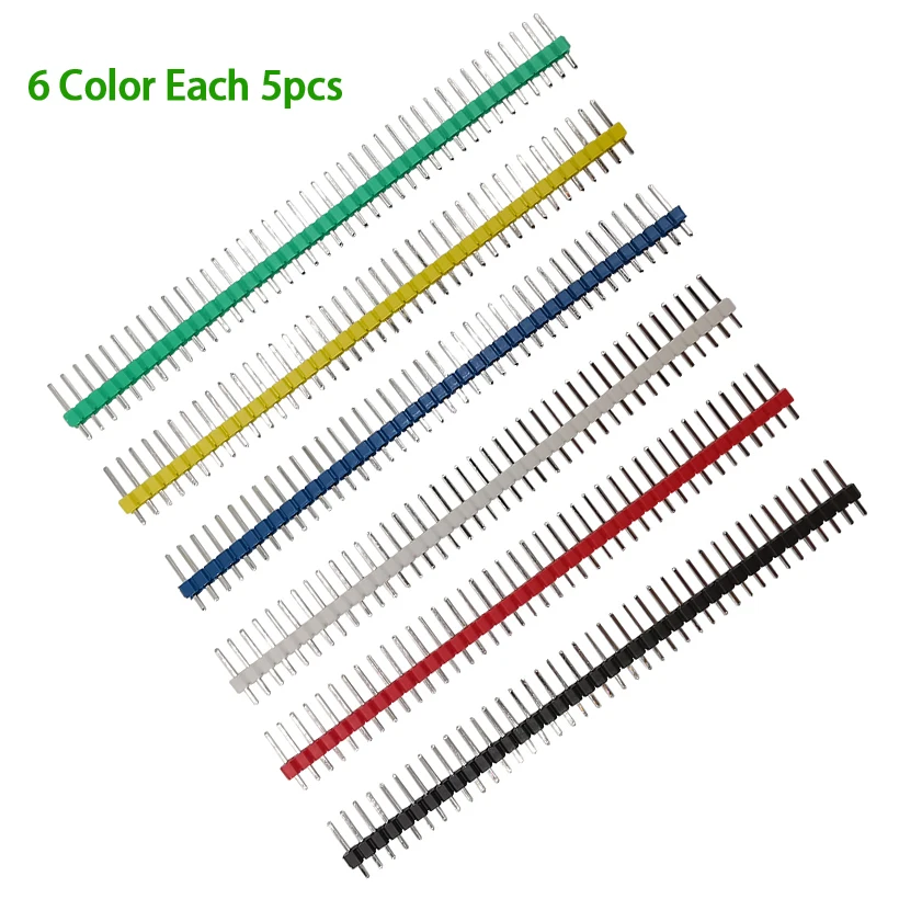 WSFS Hot 1x40 Pins Male 2.54 Mm Pitch Single Row Pin Header Strip 10 Pcs Pcs - A