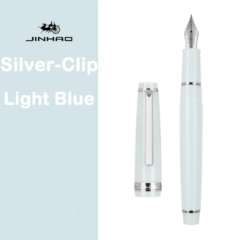 Luxury Silver Clip Fountain Pen - Elegant Extra Fine Nib Writing Instrument