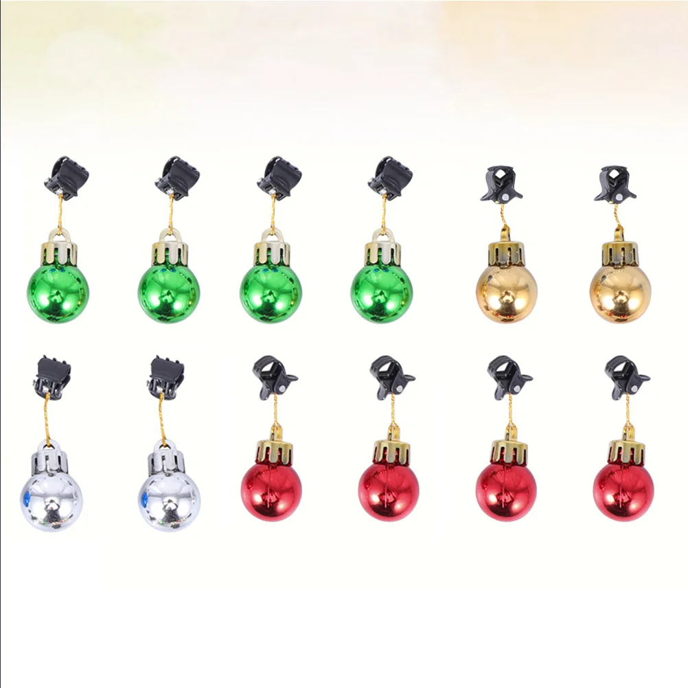 12 Pcs Christmas Balls Decorations Hanging Beard Clip nament Pendant Home Decor Holiday Garland Accessories Christmas Theme 4