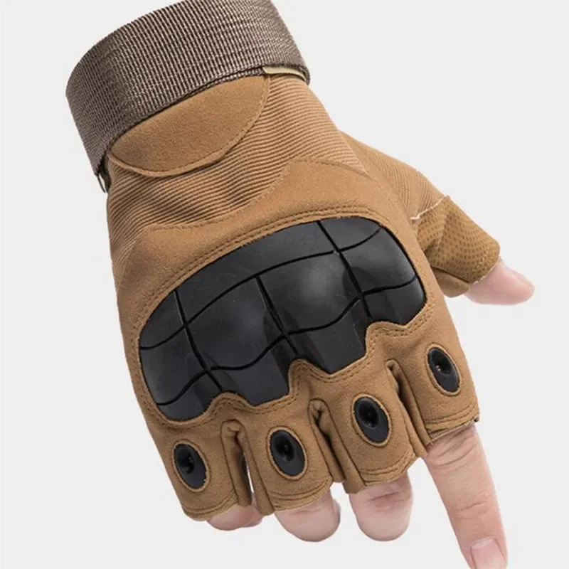 Fingerless Gloves bicycle Men's gloves Shooting Paintball Motorcycle Gloves Combat Hard Knuckle Glove cycling gloves motorcycle gloves sport gloves sports half finger gloves military gloves