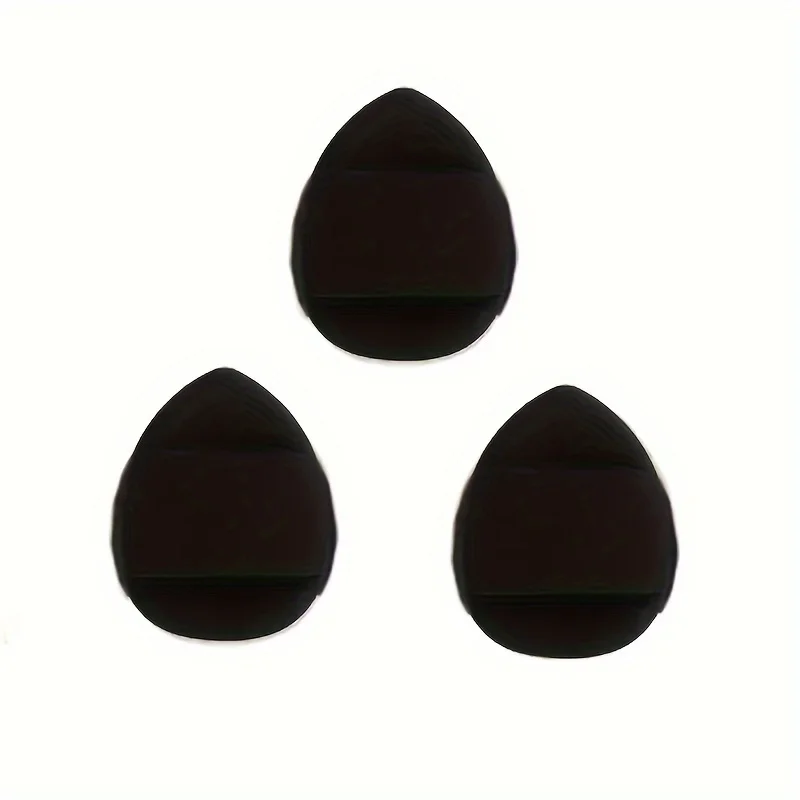 3Pcs Pear Shape Sponges - Hydrophilic Finger-Style Puffs for BB Cream/Powder/Foundation | Latex-Free Travel Kit All Skin Types