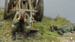 Figurine en résine moulée à l'échelle 1/35, modèle WWII, Kit d'assemblage non peint pour 2 personnes, livraison gratuite 
