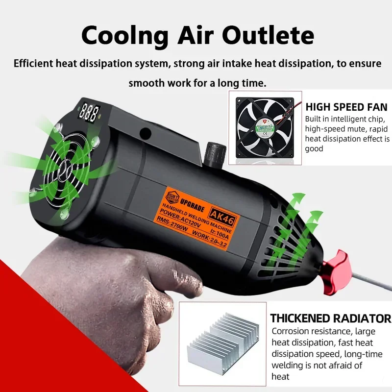 3900W Electric Welding Machine 110V/220V&plusmn;15% Handheld Arc Welder Portable Arc Welder Fully Automatic Digital Intelligent Welding