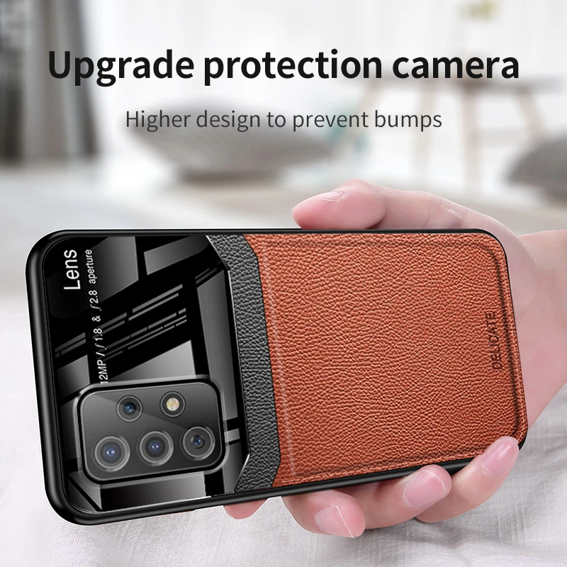 for Samsung A52S 5G Case Leather Texture Soft Frame Protect Phone Case for Samsung Galaxy A52 S A 52 4G 5G Shockproof Back Cover 5