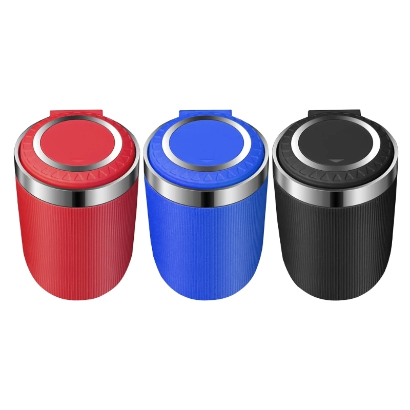 

Car Ashtray Black LED Car Interior Accessories Cup Holder Cigarette Ashtray