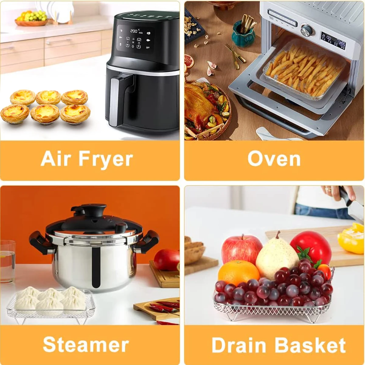 Stapelbare Heißluftfritteuse Racks Aus Edelstahl Als Dörrgestell_voghion.com