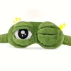 3D Sad Frog Sleep Mask Natural Sleeping Eyeshade Cover Shade Eye Patch Women Men Portable Blindfold Travel Eyepatch Xmas GIft 3