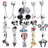 2024 new disney Mickey Minnie Charms  silver 925 trinkets Beads Suitable for original 925 charm bracelet Jewelry gift 1