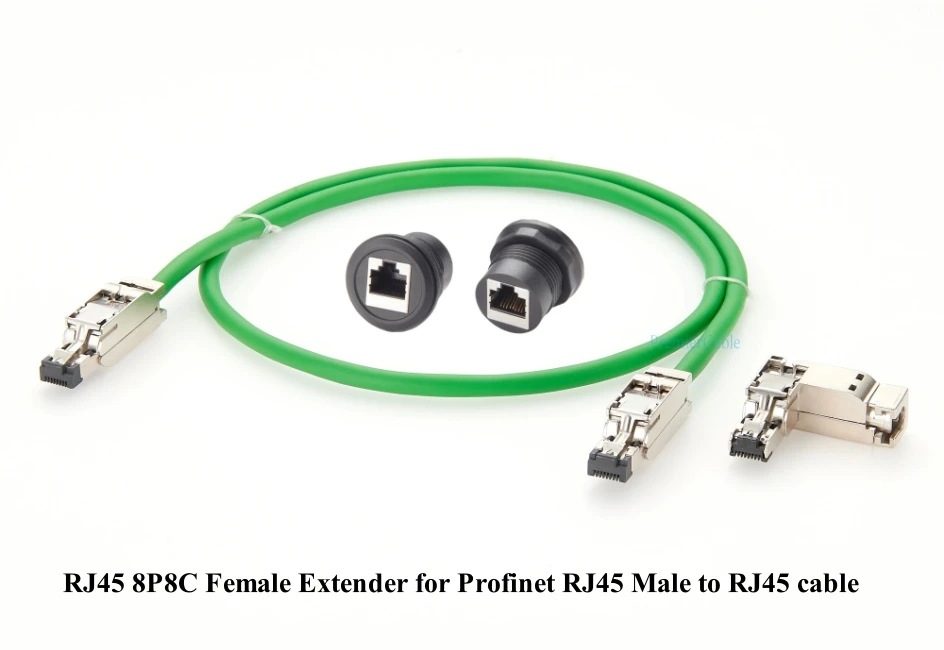 Profinet RJ45 Ethercat Kabel Profinet RJ45 Cat5e Ethernet Adapter RJ45 Buchse auf Buchse Panel Mount Connector RJ45 Buchse verlängern – Detail 1