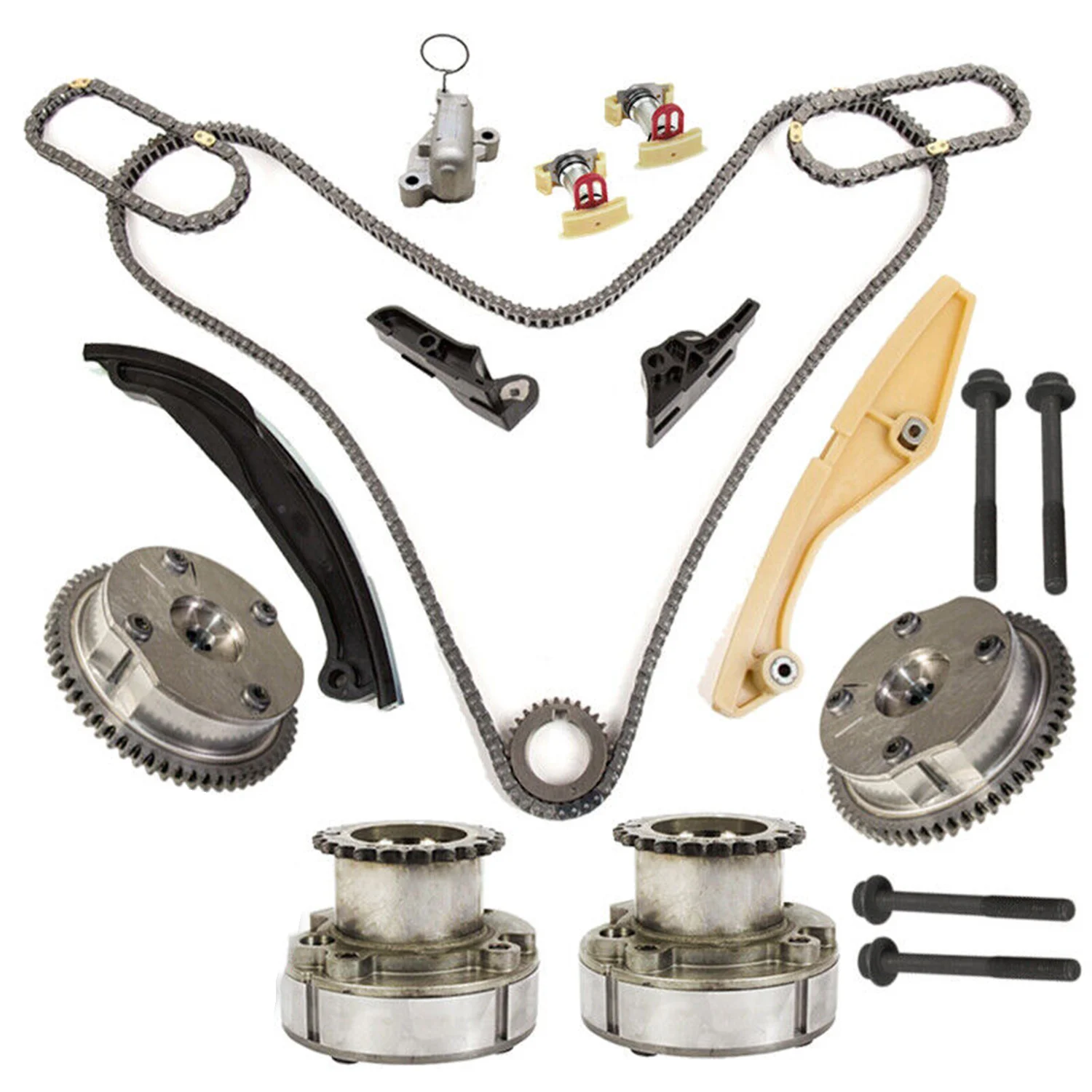Timing Chain Kit Cam Phaser VVT for Ford F150 Expedition Edge Taurus Lincoln MKX Mark Nautilus 3