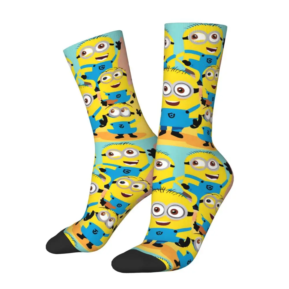 Custom Cool Print M- Minions Cartoon Socks for Women Men Stretchy Summer Autumn Winter M- Minions Bananas Crew Socks 22 Sdf23406b70754103b5460cfb50271ff2K