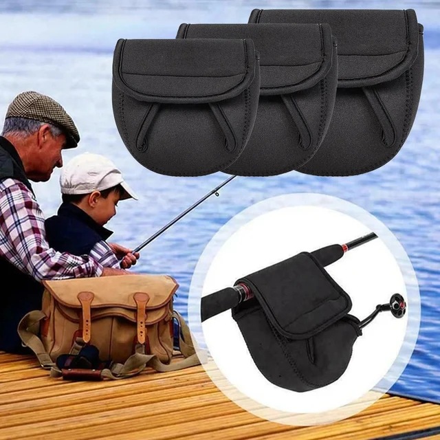 Outdoor Fishing Reel Bag Black Casting Wheel Protective Case Reels