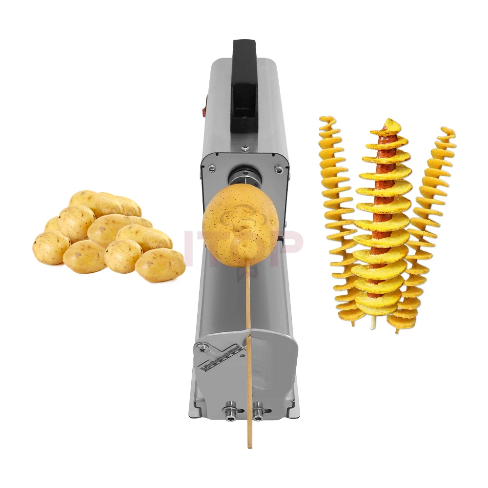 CGOLDENWALL 3 in 1 Electric Tornado Potato Slicer Spiral Potato Cutter  Twisted Potato Slicer Spiral Twister Cutter Thicker Stainless Steel  Vegetables