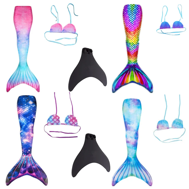 Girls Swimsuit Kids Adult Swimming Mermaid tail Girl Mom Cosplay Mermaid Costume Children Party Gift Fantasy Swimsuit With Monofin Fin
