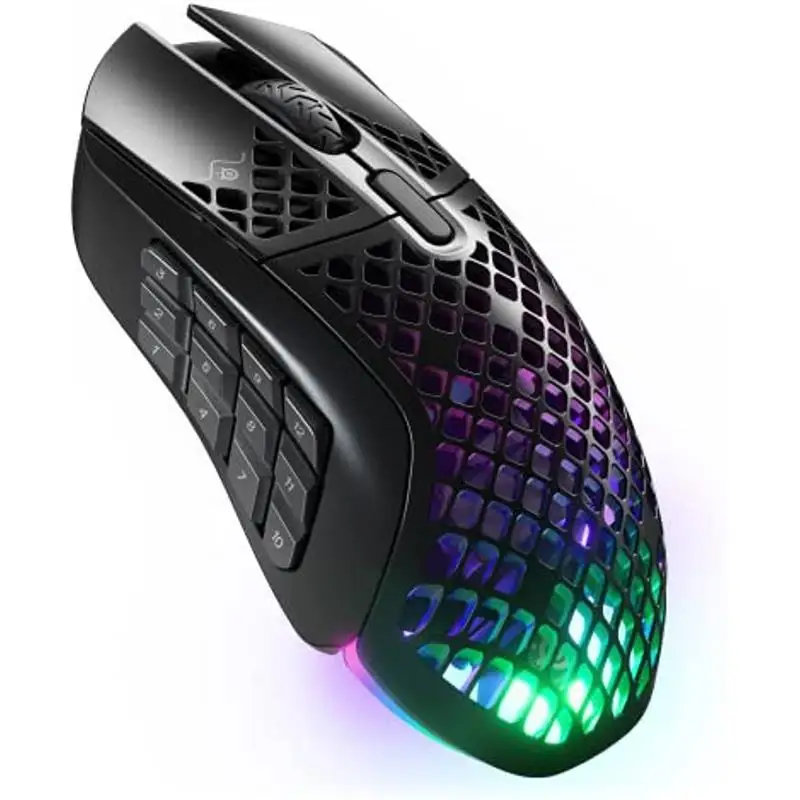 

SteelSeries Aerox 9 Ultra-Lightweight Wireless Gaming Mouse 18000 CPI TrueMove Air Optical Sensor 18 Programmable Buttons