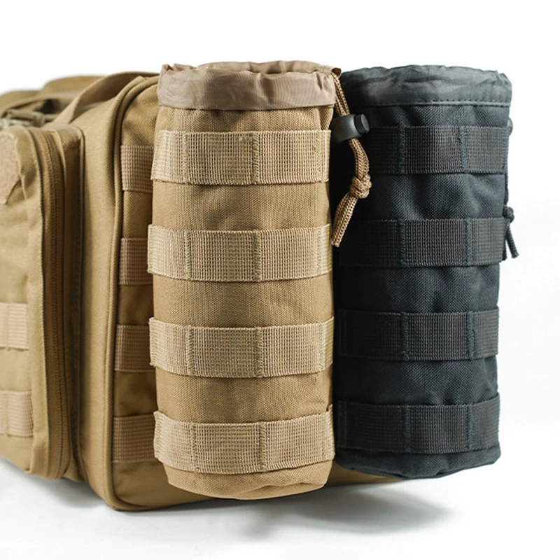 600D Hunting Bags Small Water Bottle Bag Multi Function Outdoor Adjustable Drawstring Molle External System Khaki 6