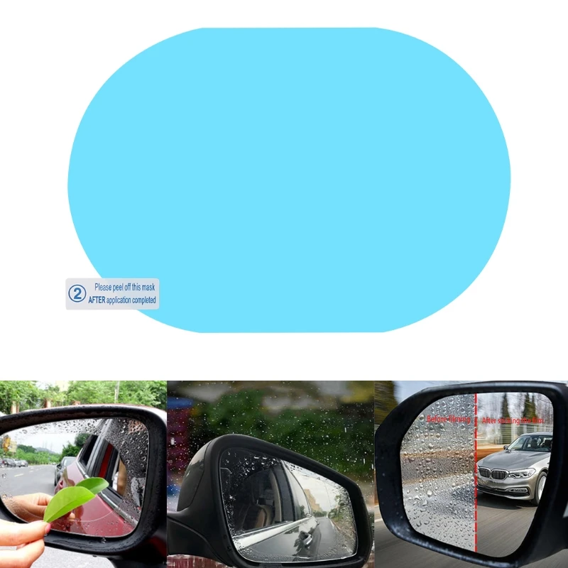 

4Pcs Car Rainproof Clear Film Rearview Mirror Protective Anti Fog Clear Sticker F1CF