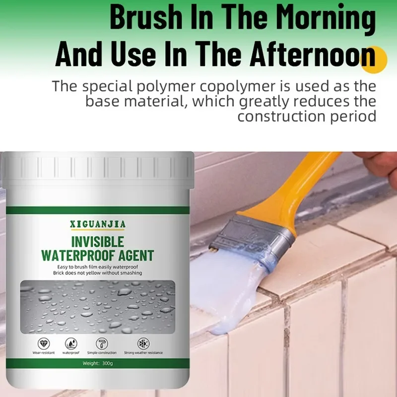 Waterproof Agent Sealing Coating 300/500g waterproof sealant With Brush Leak-Free Glue Adhesive Strong Sealant Toilet Home Repair Tools