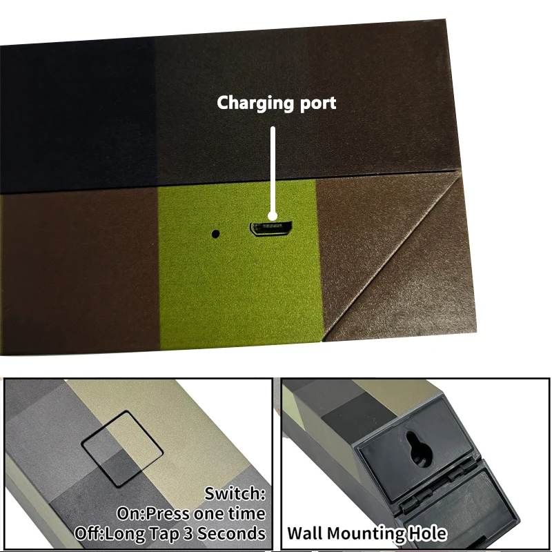 รูปสินค้า ไฟฉาย LED ชาร์จได้ สีน้ำตาล ตกแต่งห้องนอน