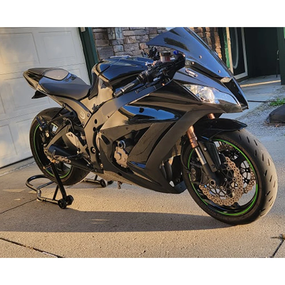 

NT инъекция обтекатель подходит для Kawasaki Ninja 2011-2015 ZX10R Черный ABS Комплект a002