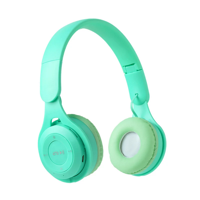 Macarone Wireless Bluetooth Headphones HIFI Surround Sound Foldable Laptop Headsets with Mic For Children