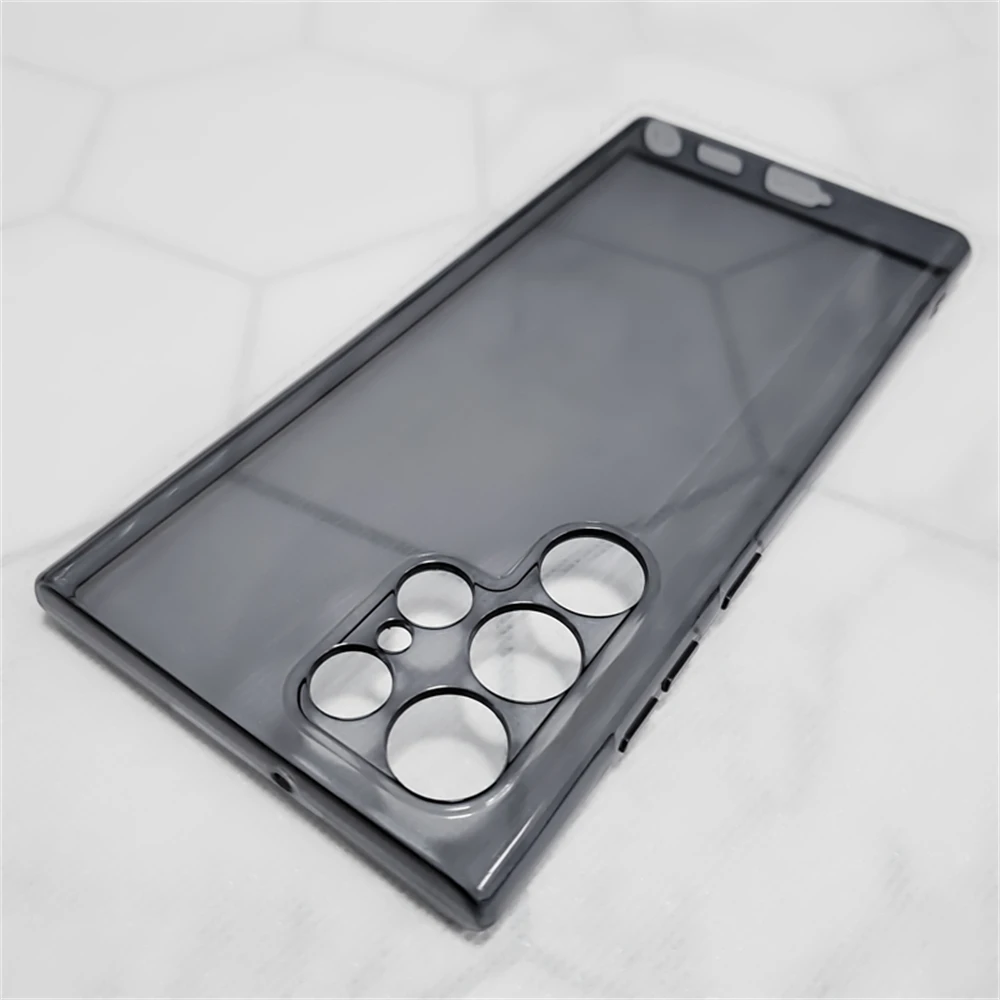 Ultra Thin Black Clear Phone Case For Samsung Galaxy S22 Ultra S21 S20 Fe Plus Note 20 Transparent Soft Tpu Silicone Back Cover