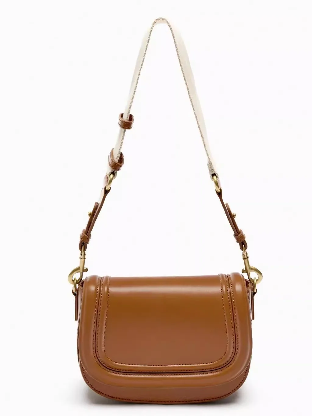 Vintage Bags For Women Toptrends Saddle Crossbody 2024 Trend Designer Underarm Shoulder Bag PU Leather Ladies Handbags Purses