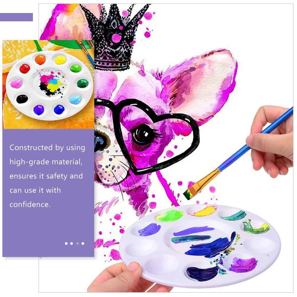 15 Pcs 11 Palettes Paint Mixing Tray Pigment Pallet Painting Color Trays Watercolor Fixing Plate Gouache Child