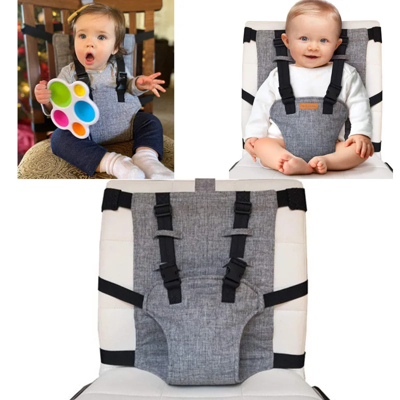 baby portable seat harness kids chair belt travel foldable washable infant dining dinning seat safety belt booster feeding high Baby Feeding Chair Safety Belt Portable High Chair Harness Foldable Toddler Seat Harness Belt with Strap Baby Travel Essential