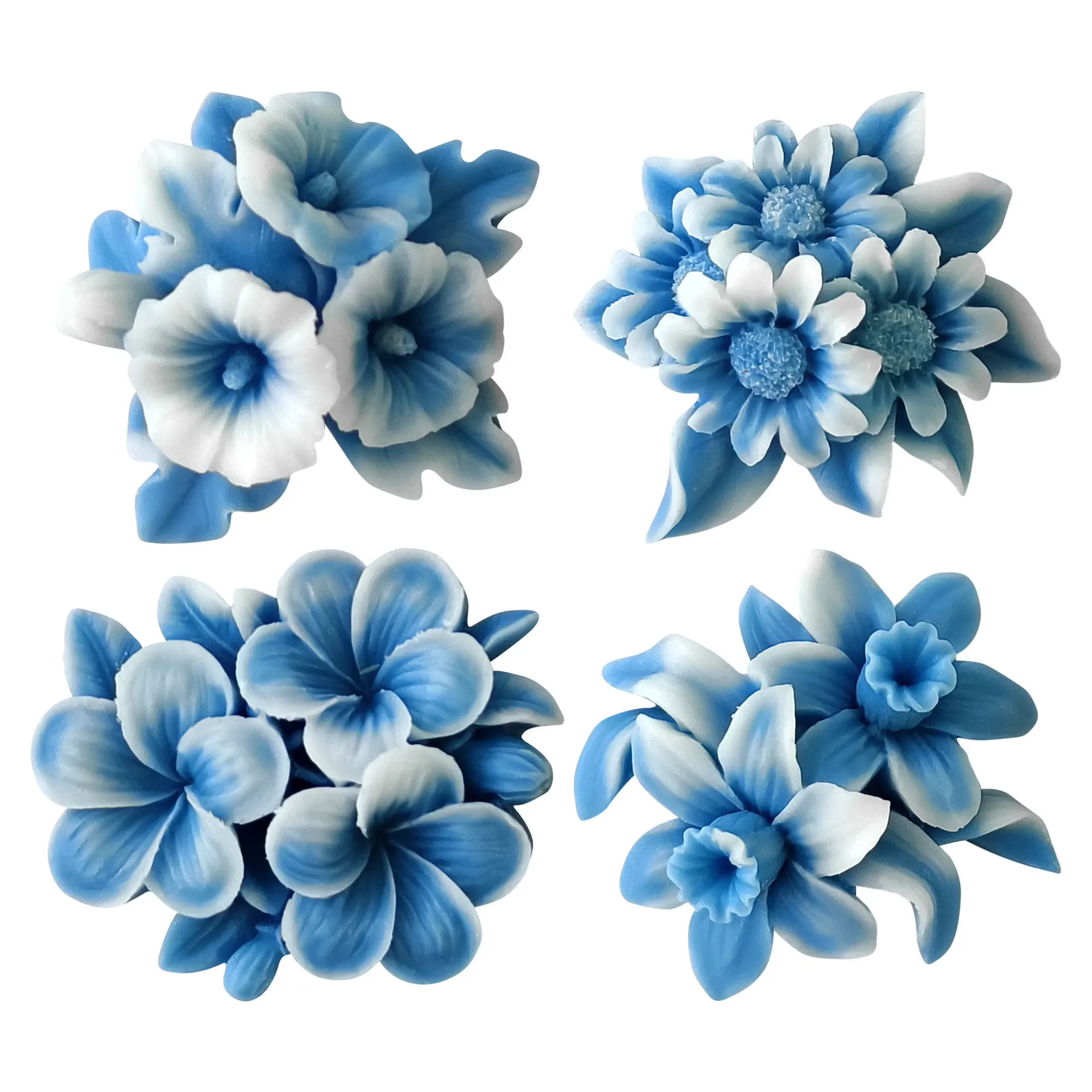 Morning Glory Flower Handmade Molds Flowers Silicone Mold Cake Decoration Plant Daisy Candle Moulds Bouquet Making Clay silicone mold,silicone candle mold,aromatherapy candle mold,silicone candle molds,candle mold