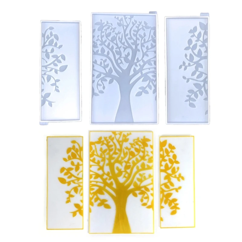 Versatile Silicone Casting Mold Epoxy Resin Mold Versatile Life Tree Shaped Mould Wall Hangings Jewelry Making Moulds