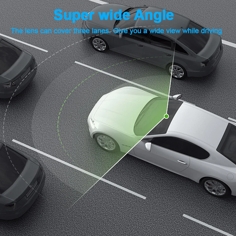 1080P high definition dashboard camera, optional rear camera and 32G memory card, night vision function, loop recording