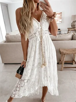 Bohemian Lace Ruffle Dress 1