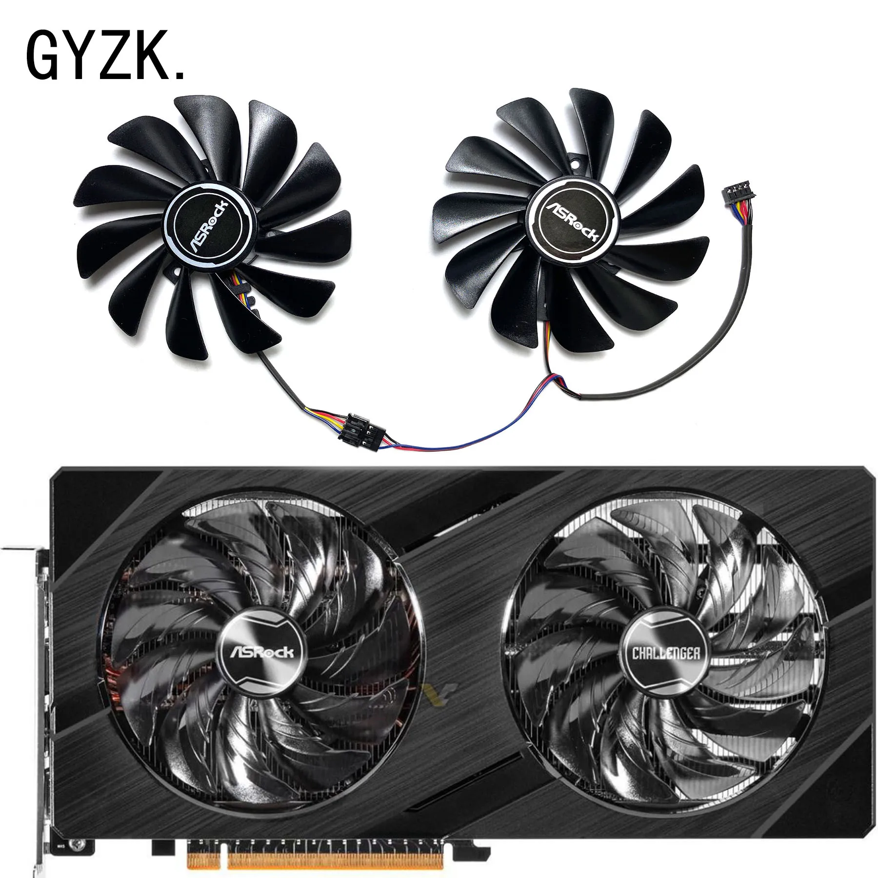 Nuovo Per Ventola Di Ricambio Per Scheda Grafica Asrock Arc A750 A580 Challenger Oc