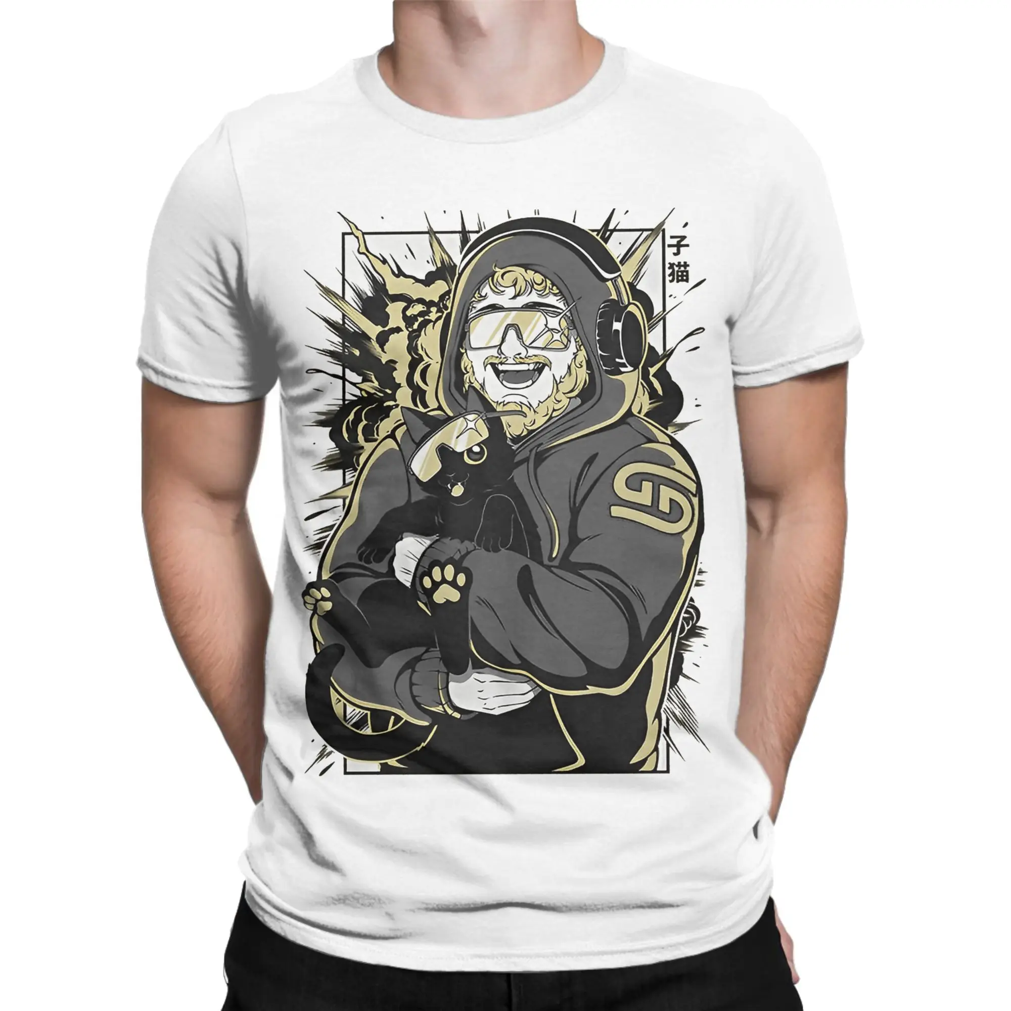 Men's T-Shirts caseoh merch Vintage Cotton Tees Short Sleeve  T Shirt O Neck Clothing New Arrival - 2